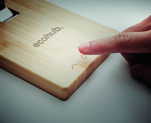 NEAT LIGHT Eco-Friendly Bamboo Desk Lamp with Wireless Charger