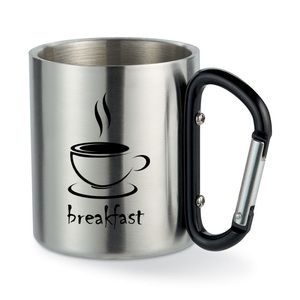 TRUMBO Lightweight Stainless Steel Mug with Carabiner Handle