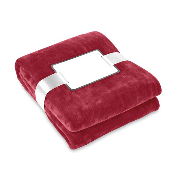 DAVOS Luxurious Flannel Fleece Blanket with Ribbon Wrap - GiftRetail MO9088