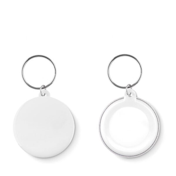 PIN KEY Customizable Pin Button Key Ring with Paper Inlay - GiftRetail MO9332