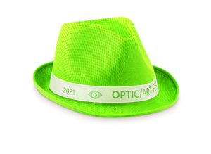 WOOGIE Vibrant Polyester Straw Hat with White Band - GiftRetail MO9342