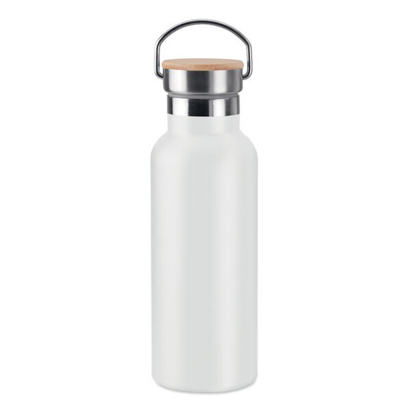 HELSINKI 500ml Bamboo Lid Insulated Flask - GiftRetail MO9431
