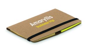 FOLDNOTE Eco-Friendly Kraft Paper Card Holder with Memo Set