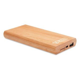 ARENAPOWER Eco-Friendly Bamboo Power Bank 4000mAh with USB & Type C