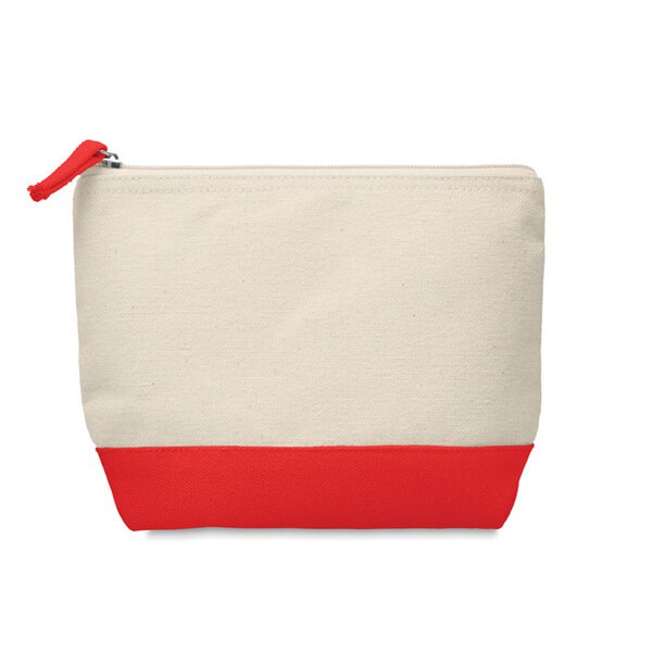 KLEUREN Stylish Two-Tone Cotton Cosmetic Bag with Zipper - GiftRetail MO9815