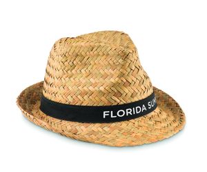 MONTEVIDEO Elegant Natural Straw Hat with Detachable Band