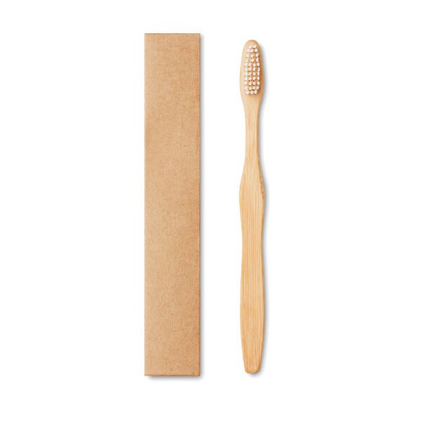 DENTOBRUSH Eco-Friendly Bamboo Toothbrush in Kraft Box - GiftRetail MO9877