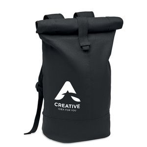 ZURICH ROLL Zurich Rolltop Washed Canvas Backpack with RPET Lining