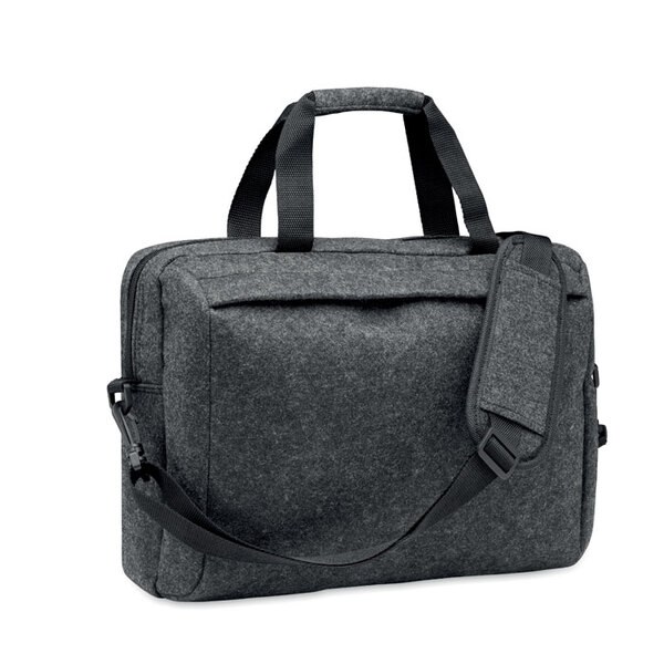 PLANA Eco-Friendly 15 Inch RPET Felt Laptop Bag with Strap - GiftRetail MO2165