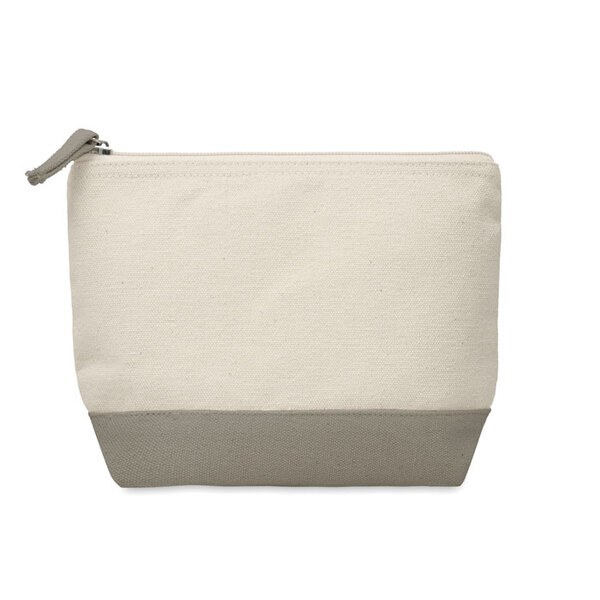 KLEUREN Stylish Two-Tone Cotton Cosmetic Bag with Zipper - GiftRetail MO9815