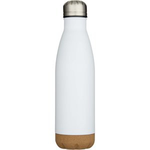 Cove 500 ml double wall vacuum insulated stainless steel water bottle with cork details - EgotierPro 100892