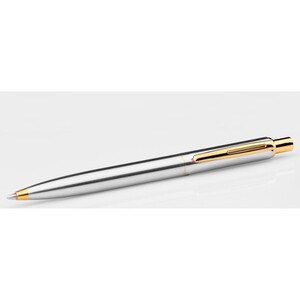 Stainless steel ball pen with glossy body and clip - Egotier 81170