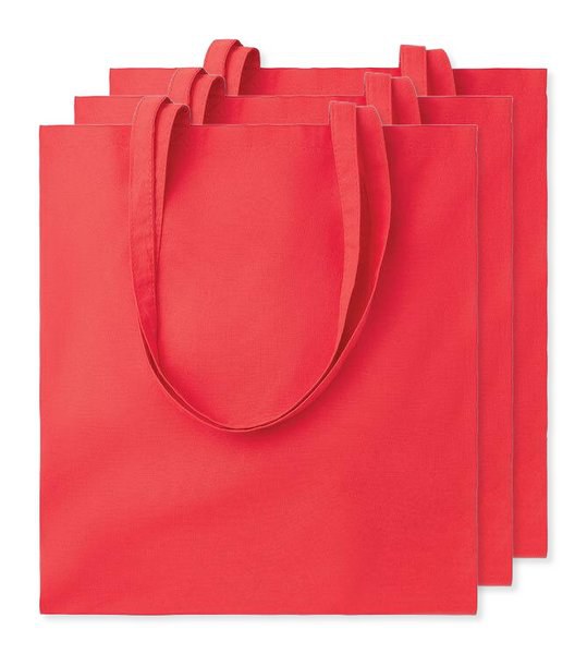 Pack of 3 GiftRetail MO9268 - COTTONEL COLOUR Eco-Friendly 140gsm Cotton Shopping Tote Bag