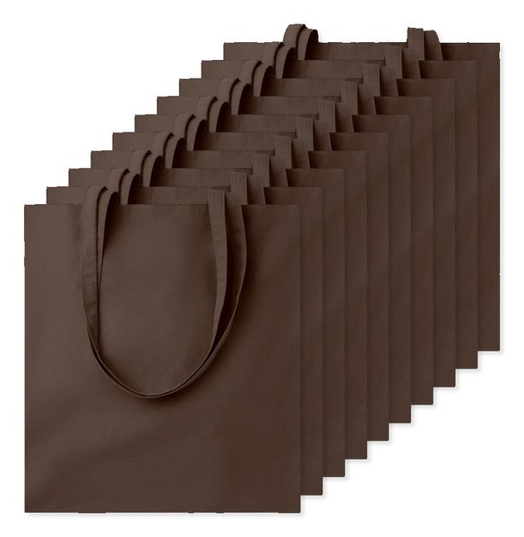 Pack of 100 GiftRetail MO9268 - COTTONEL COLOUR Eco-Friendly 140gsm Cotton Shopping Tote Bag