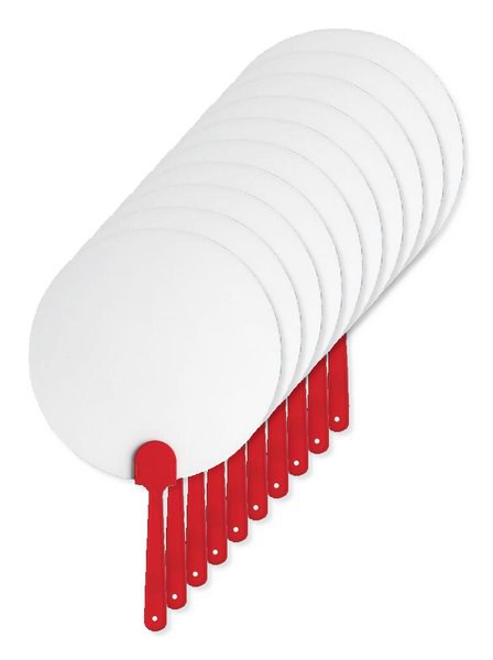 Pack of 10 GiftRetail IT3491 - PAYPAY Frosted Transparent Manual Hand Fan