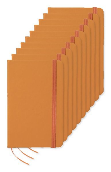 Pack of 10 GiftRetail MO1800 - NOTELUX Premium A6 Notebook with Hard PU Cover