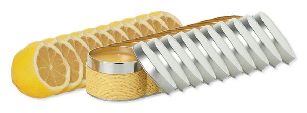 Pack of 10 GiftRetail IT2873 - DELICIOUS Aromatic Tin Candle in Decorative Box