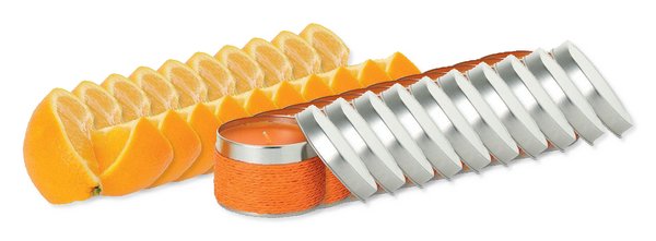 Pack of 100 GiftRetail IT2873 - DELICIOUS Aromatic Tin Candle in Decorative Box