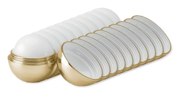 Pack of 10 GiftRetail MO9373 - UV SOFT Organic Nourishing Lip Balm Egg with Vitamin E