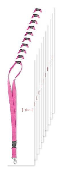 Pack of 10 GiftRetail MO8595 - LANY Premium 20mm Lanyard with Metal Hook and Safety Features