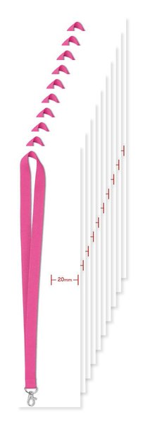 Pack of 100 GiftRetail MO9058 - SIMPLE LANY - Premium 20mm Lanyard with Metal Hook - Sublimation Print