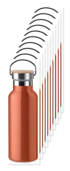 Pack of 100 GiftRetail MO9431 - HELSINKI 500ml Bamboo Lid Insulated Flask