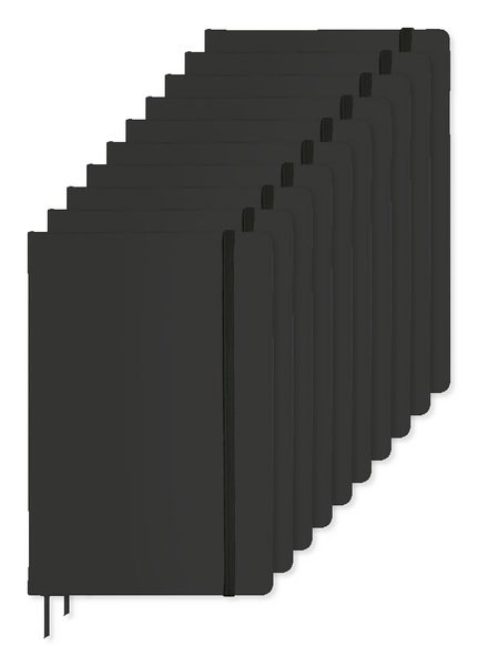 Pack of 100 GiftRetail AR1804 - ARCONOT A5 Hardcover Notebook with Elastic Strap