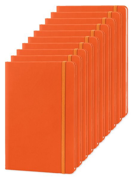 Pack of 10 Goya 30083 - A5 PU Cover Notebook with Elastic Band LUXE