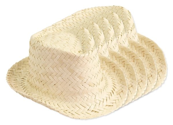 Pack of 5 Goya 38054 - Unisex Short Brim Wicker Hat JAMAICA