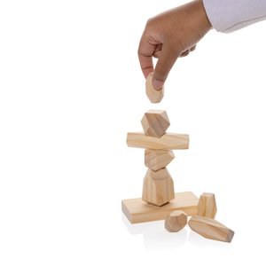 Ukiyo P940.29 - Ukiyo Crios wooden balancing rocks in pouch