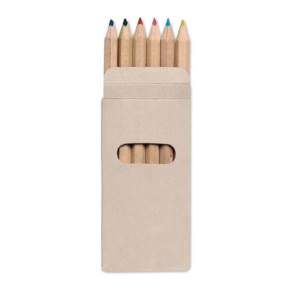 ABIGAIL Premium 6-Pack Colored Pencils in Compact Abigail Box - GiftRetail KC2478