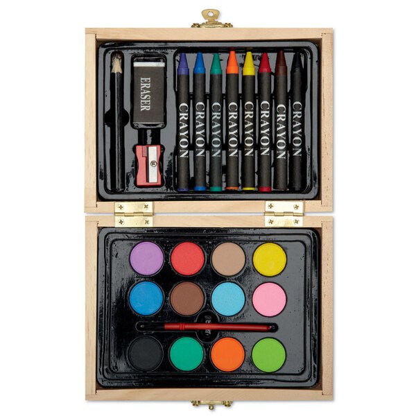 BEAU Complete Mini Artist's Painting Set in Wooden Box - GiftRetail MO8249