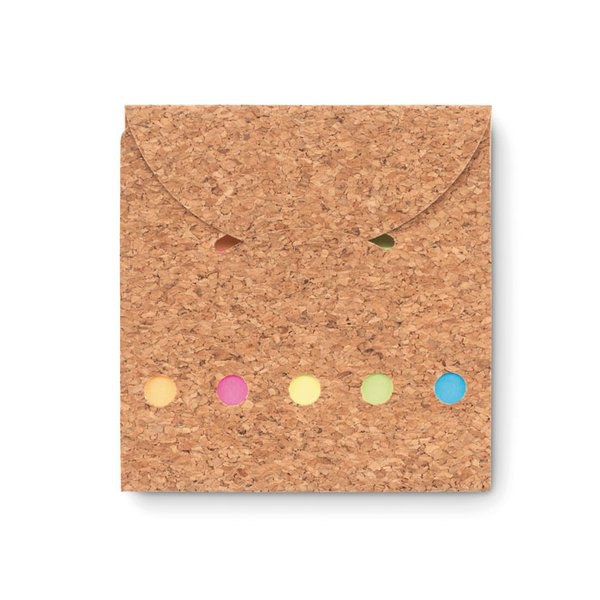 FOLDCORK Eco-Friendly Cork Sticky Note Memo Pad Set - GiftRetail MO9858