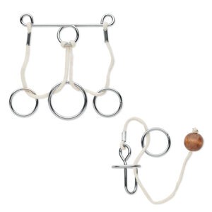 CONNECTION Eco-Friendly Metal and Wood Brain Teaser Set - GiftRetail MO2075