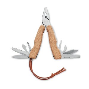 PLIERKORK Stainless Steel Multi-Tool Pocket Knife with Cork - GiftRetail MO6958