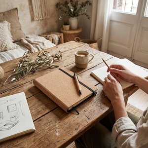 ORIGIN Eco-Friendly Cork A5 Portfolio with Refillable Notebook - GiftRetail MO2097