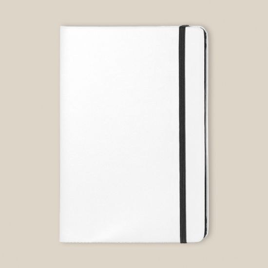 Goya 37088 - White PU Cover Notebook with Elastic Closure COLORE