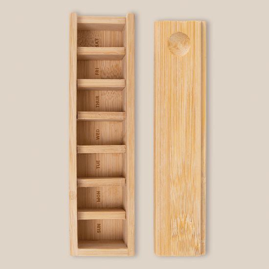 Goya 52041 - Bamboo Pill Box with 7 Compartments VIRON