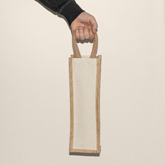 Jute and Cotton Elongated Bottle Bag KUMA