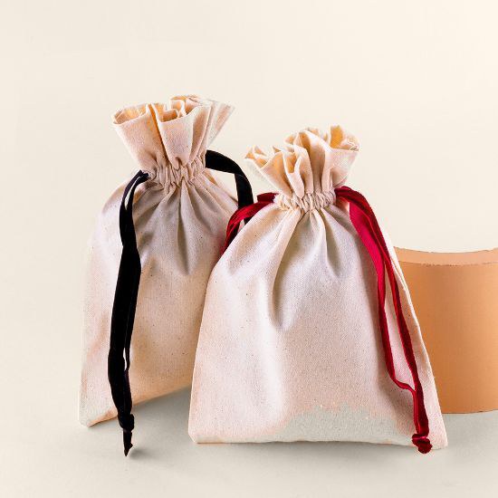 Goya 52516 - Cotton Presentation Bags with Velvet Ribbons SMALL