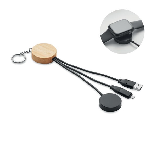 BULE Key ring with 4 in 1 60W cable - GiftRetail MO2451