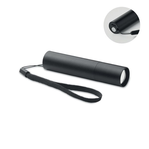 ALUMINATE Aluminium rechargeable torch - GiftRetail MO2461