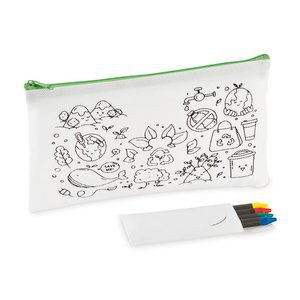 CRAY Pencil case with 4 crayons - GiftRetail MO2787