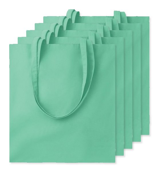 Pack of 50 GiftRetail MO9268 - COTTONEL COLOUR Eco-Friendly 140gsm Cotton Shopping Tote Bag