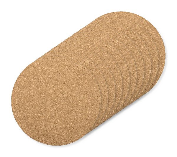 Pack of 100 GiftRetail MO9298 - BIERPON Round cork coaster