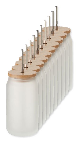 JARBLIM Eco-Friendly Sublimation Mason Jar with Bamboo Lid