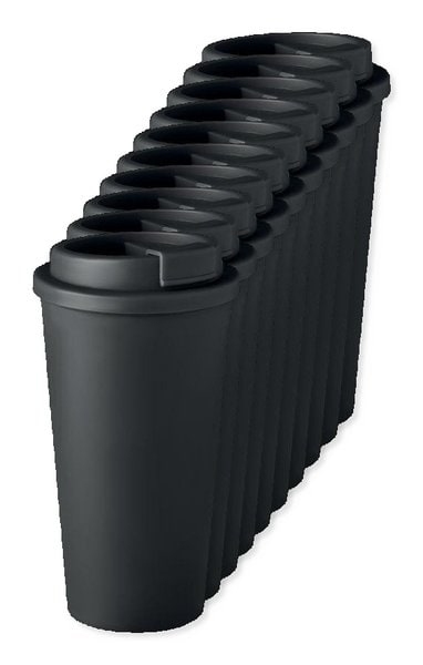 Pack of 10 GiftRetail MO6244 - TUESDAY Eco-Friendly Double Wall Tumbler 450 ml