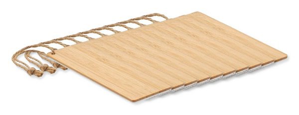 Pack of 100 GiftRetail MO6593 - KUMAKU Eco-Friendly Bamboo Bookmark with Jute Cord